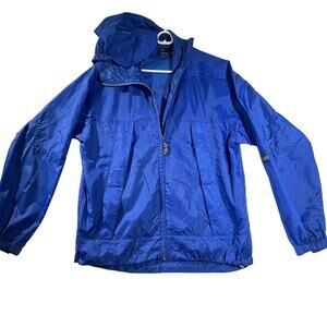 Head Nylon Wind Shell Mens Hooded Full Zip Adjustable Cuffs Waist Rainbow Zipper